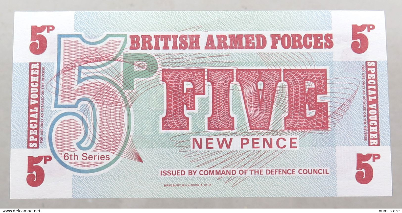 GREAT BRITAIN 5 PENCE BRITISH ARMED FORCES TOP #alb049 0095 - Fuerzas Armadas Británicas & Recibos Especiales