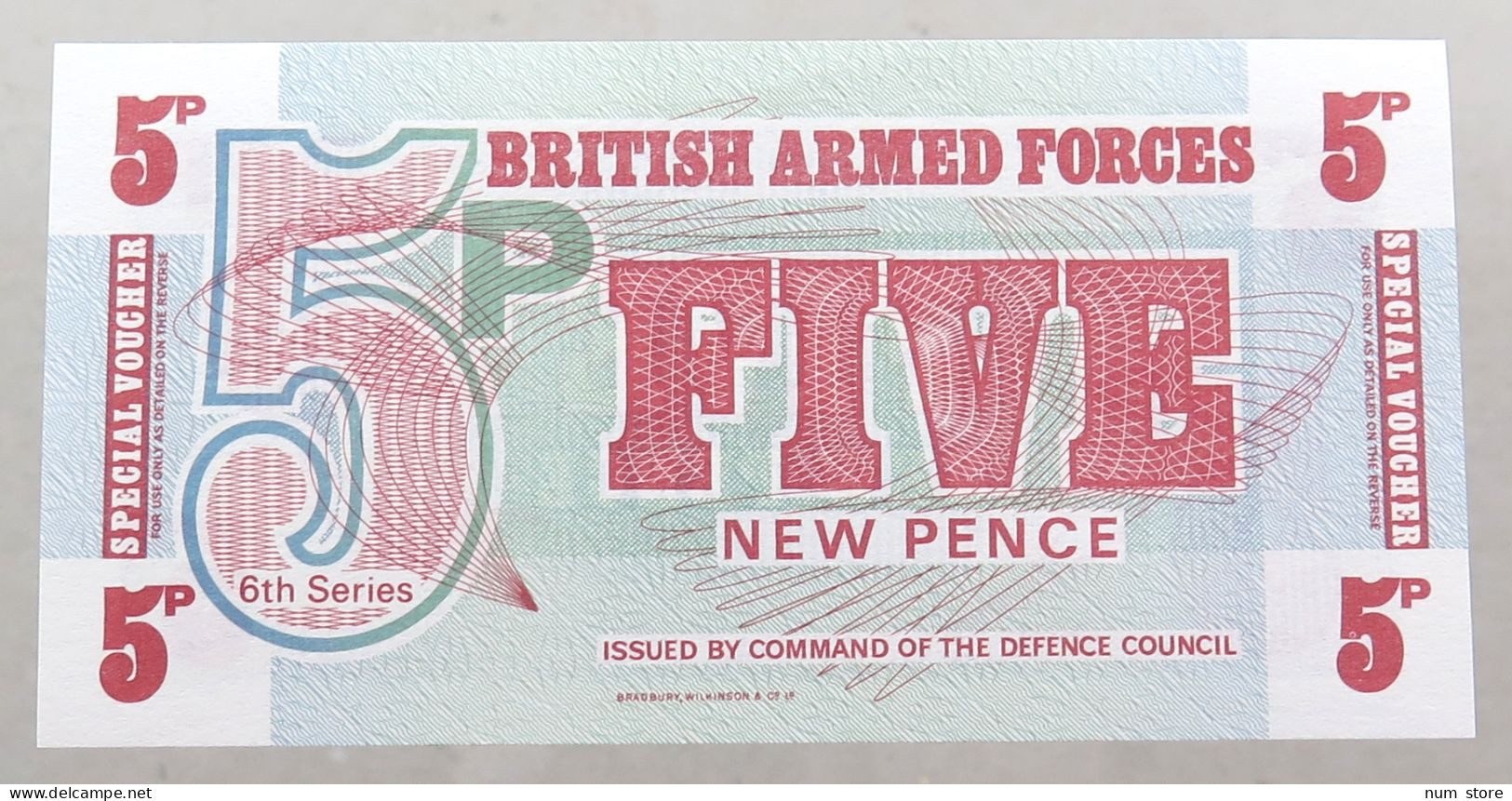 GREAT BRITAIN 5 PENCE BRITISH ARMED FORCES TOP #alb049 0095 - British Armed Forces & Special Vouchers