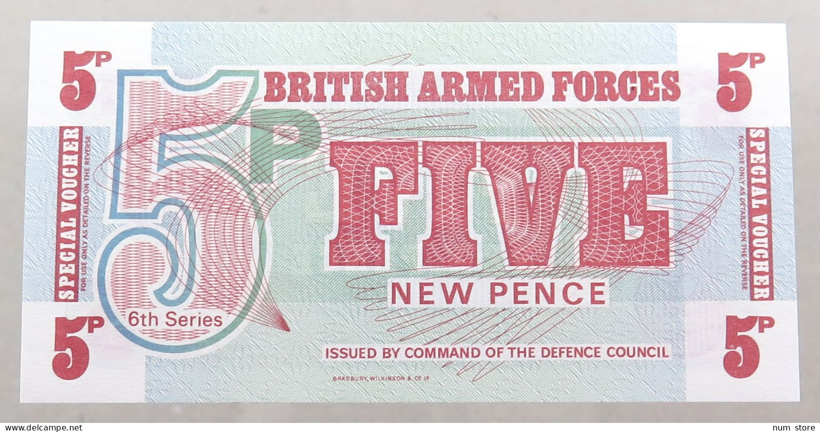 GREAT BRITAIN 5 PENCE BRITISH ARMED FORCES TOP #alb049 0093 - Fuerzas Armadas Británicas & Recibos Especiales