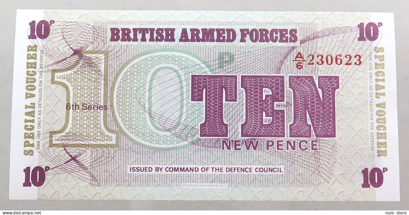 GREAT BRITAIN 10 PENCE BRITISH ARMED FORCES TOP #alb049 0145 - British Troepen & Speciale Documenten