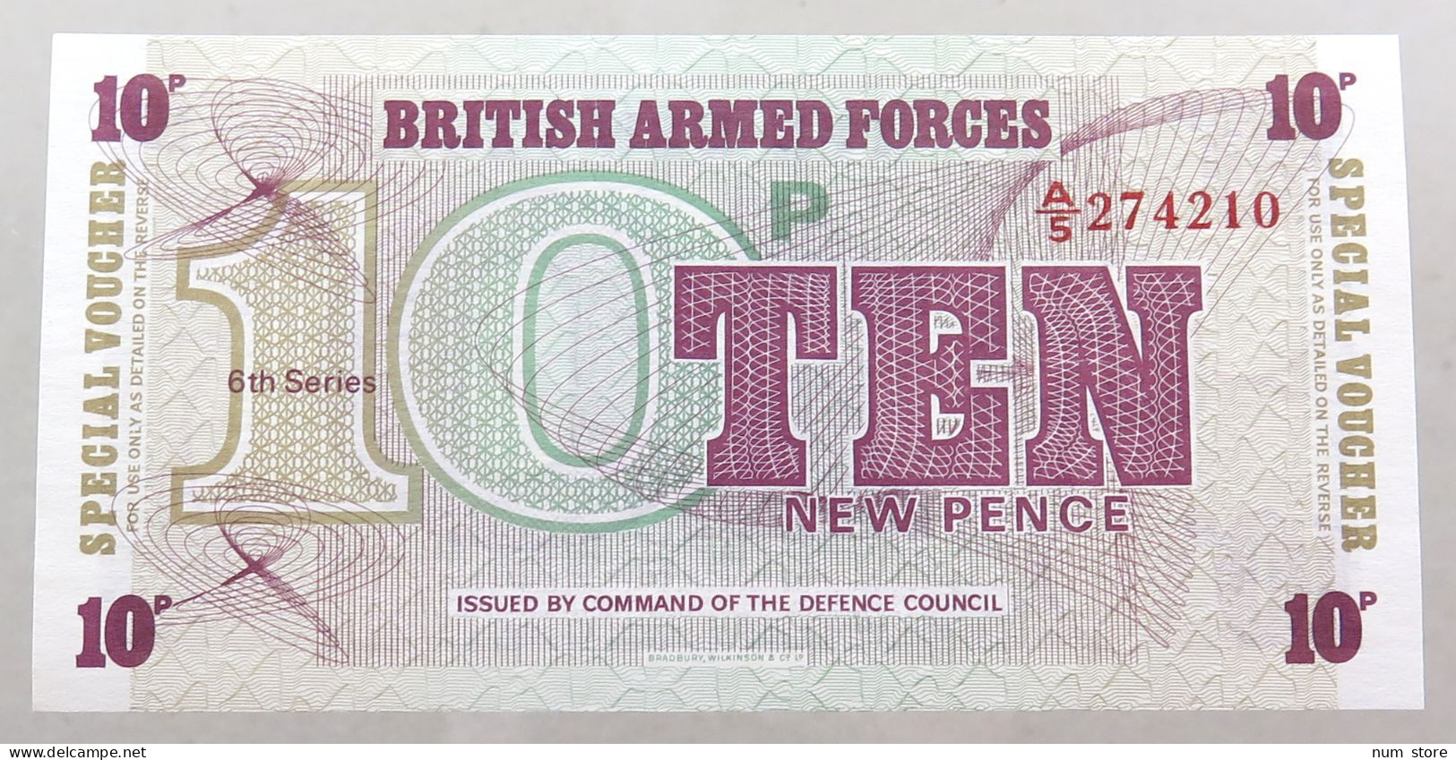 GREAT BRITAIN 10 PENCE BRITISH ARMED FORCES TOP #alb049 0131 - British Troepen & Speciale Documenten