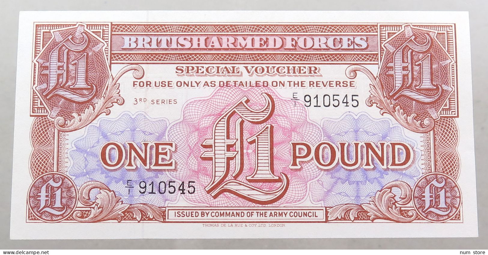 GREAT BRITAIN 1 POUND BRITISH ARMED FORCES TOP #alb049 0195 - British Armed Forces & Special Vouchers