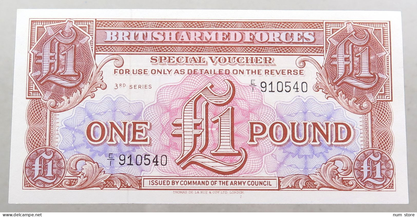 GREAT BRITAIN 1 POUND BRITISH ARMED FORCES TOP #alb049 0199 - British Troepen & Speciale Documenten