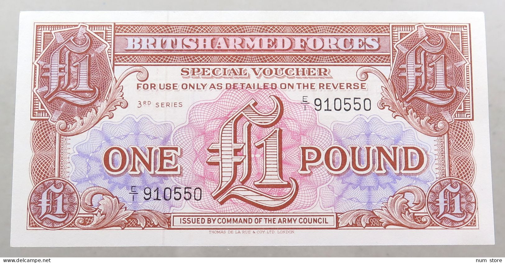 GREAT BRITAIN 1 POUND BRITISH ARMED FORCES TOP #alb049 0193 - British Armed Forces & Special Vouchers