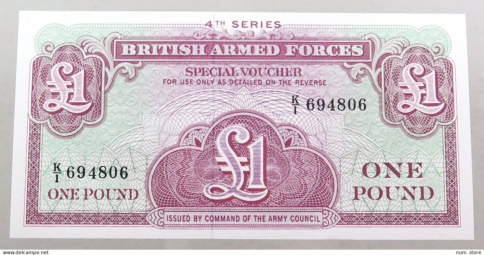 GREAT BRITAIN 1 POUND BRITISH ARMED FORCES TOP #alb049 0189 - British Armed Forces & Special Vouchers