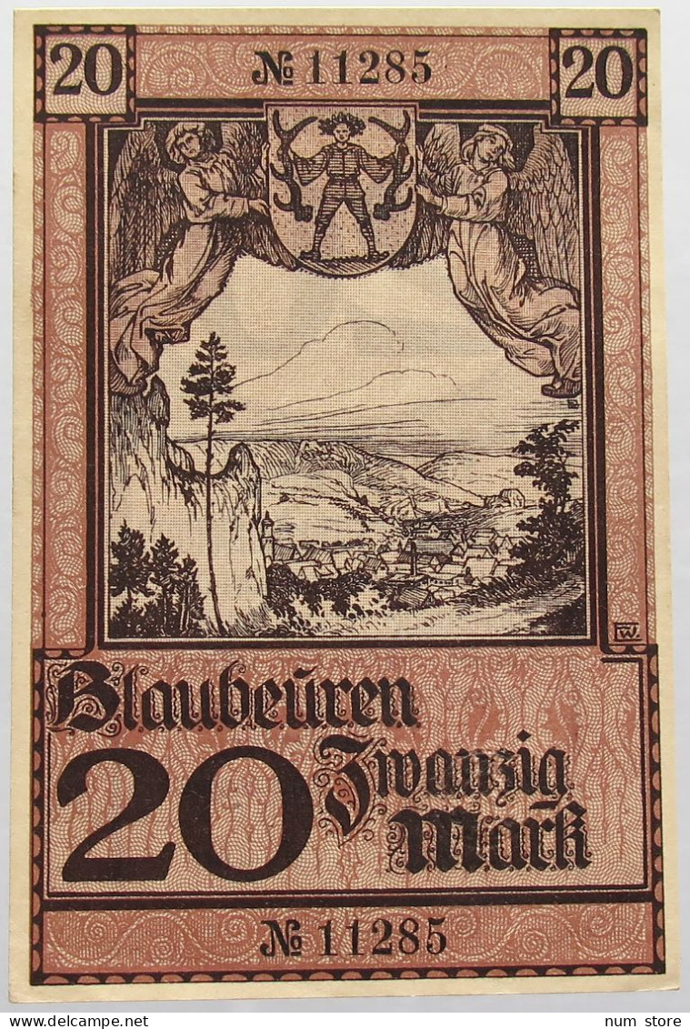 GERMANY WEIMAR 20 MARK 1919 BAUBEUREN #alb011 0201 - 20 Mark