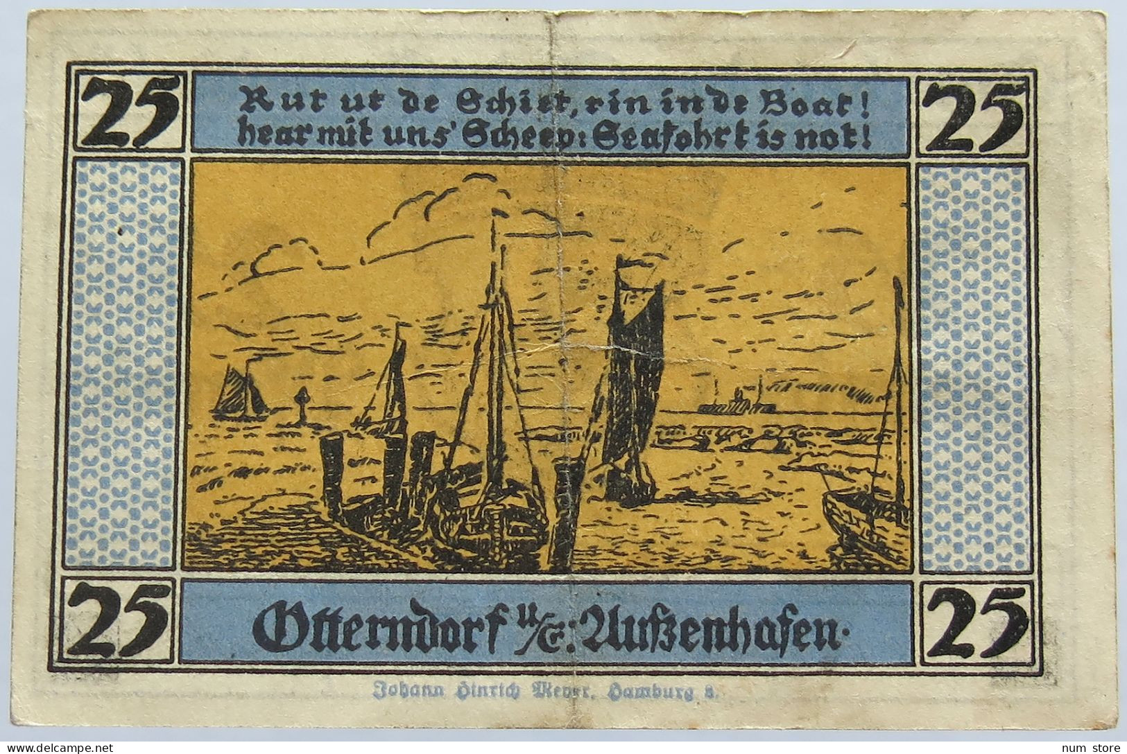 GERMANY NOTGELD OTTERNDORF 25 PFENNIG 1920 #alb005 0087 - Sonstige & Ohne Zuordnung