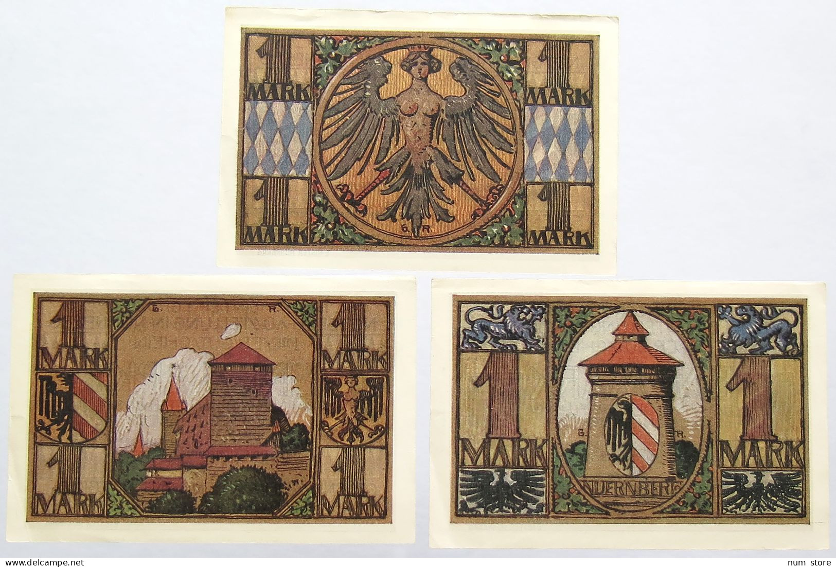 GERMANY NOTGELD LOT 1 MARK 1921 NURNBERG #alb011 0015 - Andere & Zonder Classificatie