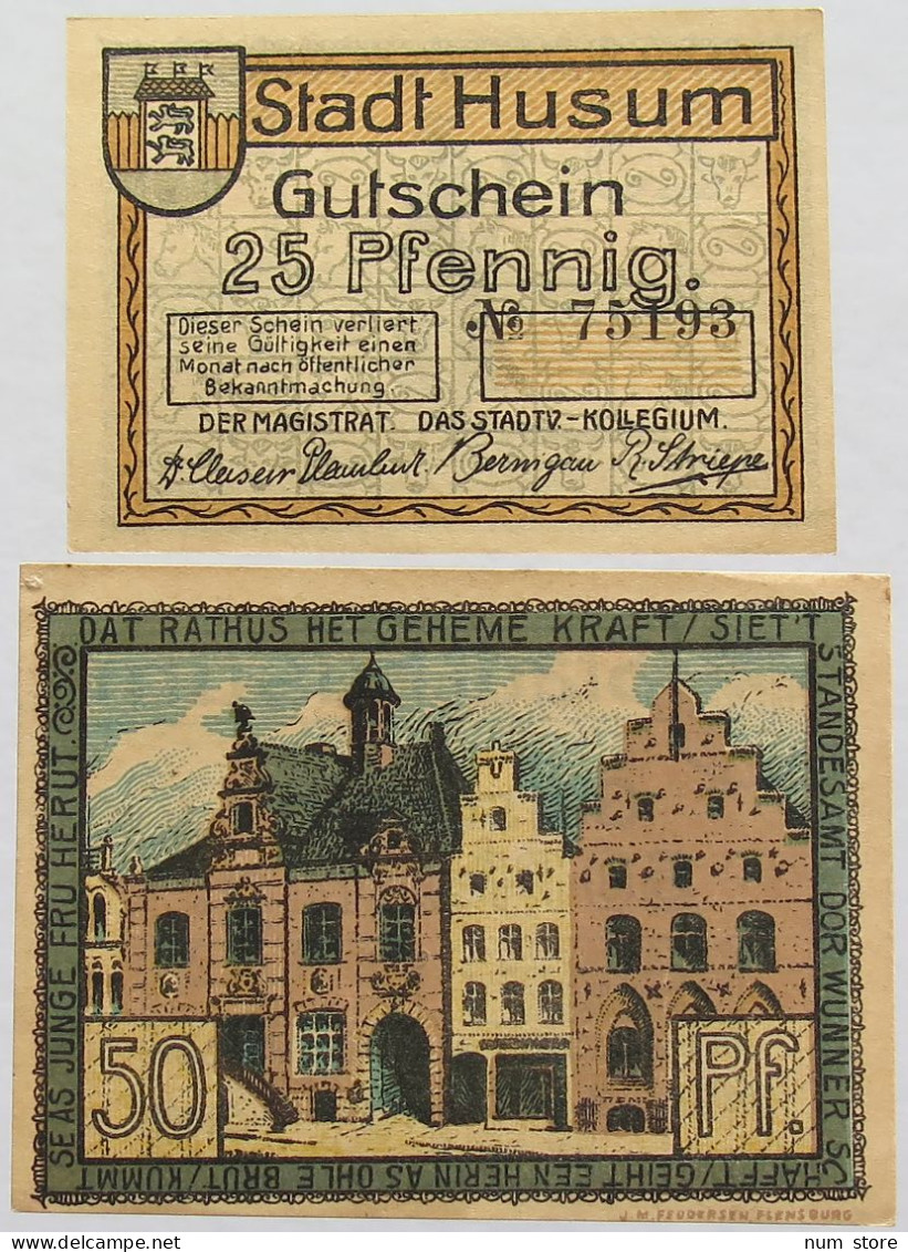 GERMANY NOTGELD HUSUM #alb010 0137 - Sonstige & Ohne Zuordnung