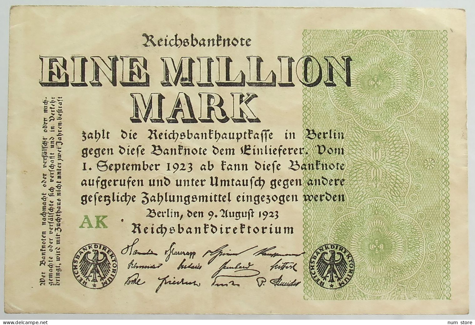 GERMANY MILLION MARK 1923 #alb066 0579 - Sonstige & Ohne Zuordnung