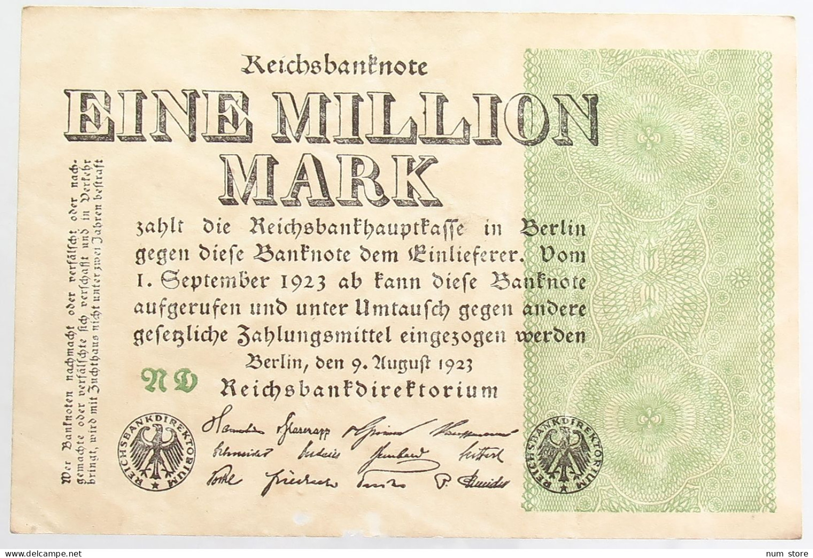 GERMANY MILLION MARK 1923 #alb066 0583 - Andere & Zonder Classificatie
