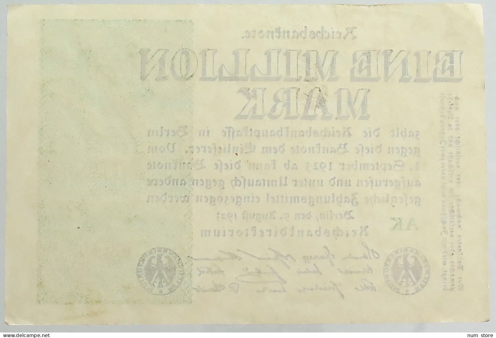 GERMANY MILLION MARK 1923 #alb066 0577 - Andere & Zonder Classificatie