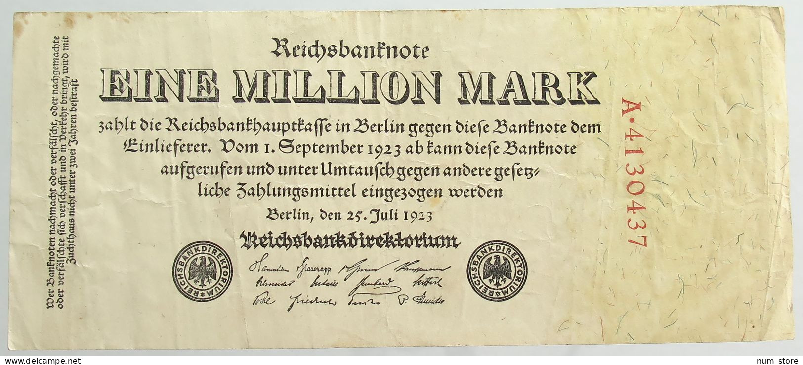 GERMANY MILLION MARK 1923 #alb066 0553 - Altri & Non Classificati