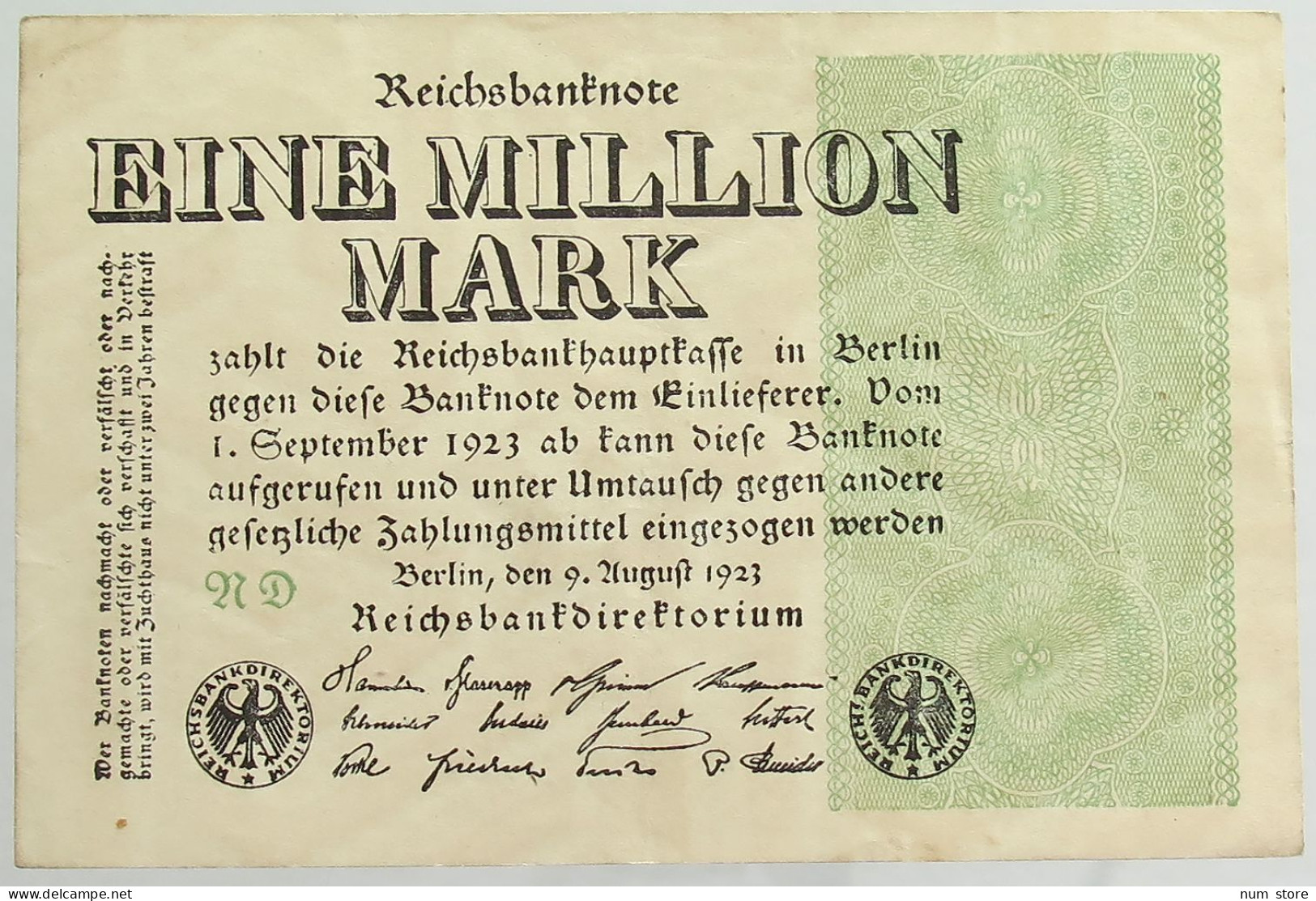 GERMANY MILLION MARK 1923 #alb066 0575 - Sonstige & Ohne Zuordnung