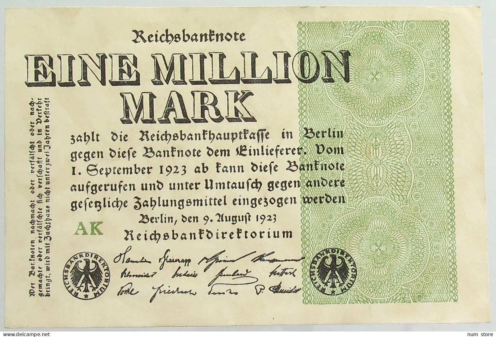 GERMANY MILLION MARK 1923 #alb066 0561 - Sonstige & Ohne Zuordnung