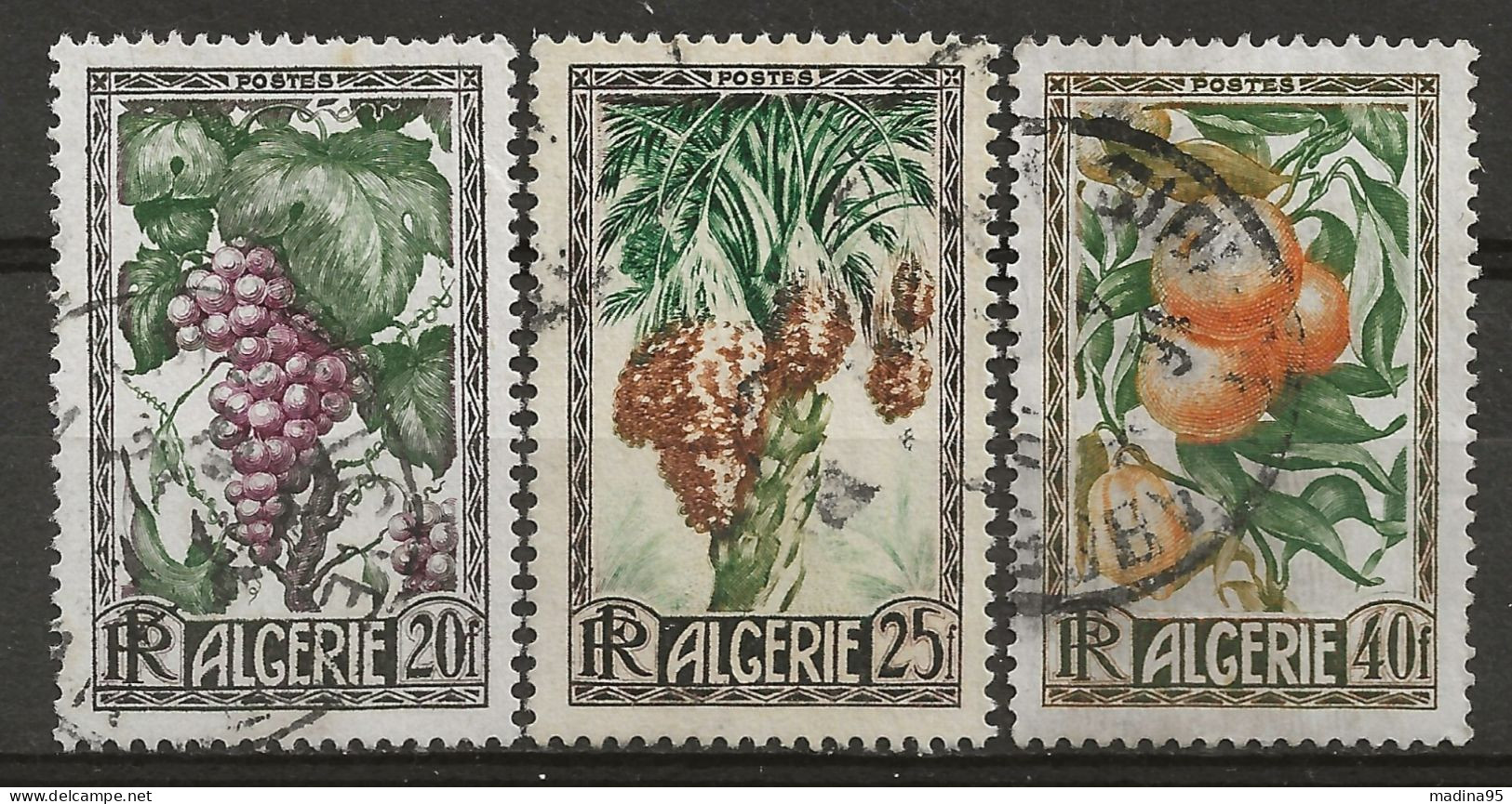 ALGERIE: Obl., N° YT 279 à 281, Série, TB - Used Stamps