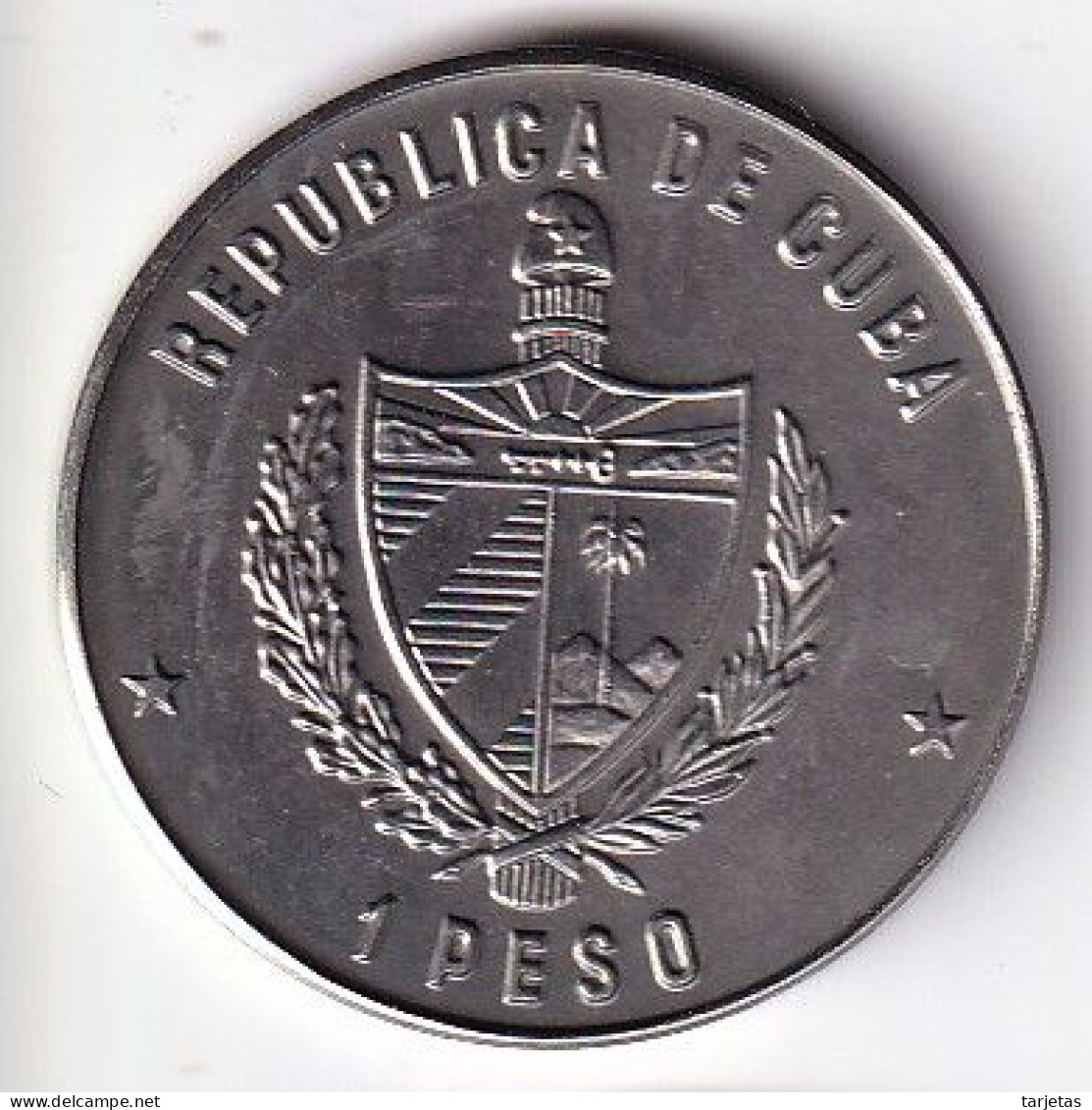 MONEDA DE CUBA DE 1 PESO DEL AÑO 1989 DEL ASALTO AL CUARTEL MONCADA (COIN) NUEVA-MINT - Cuba