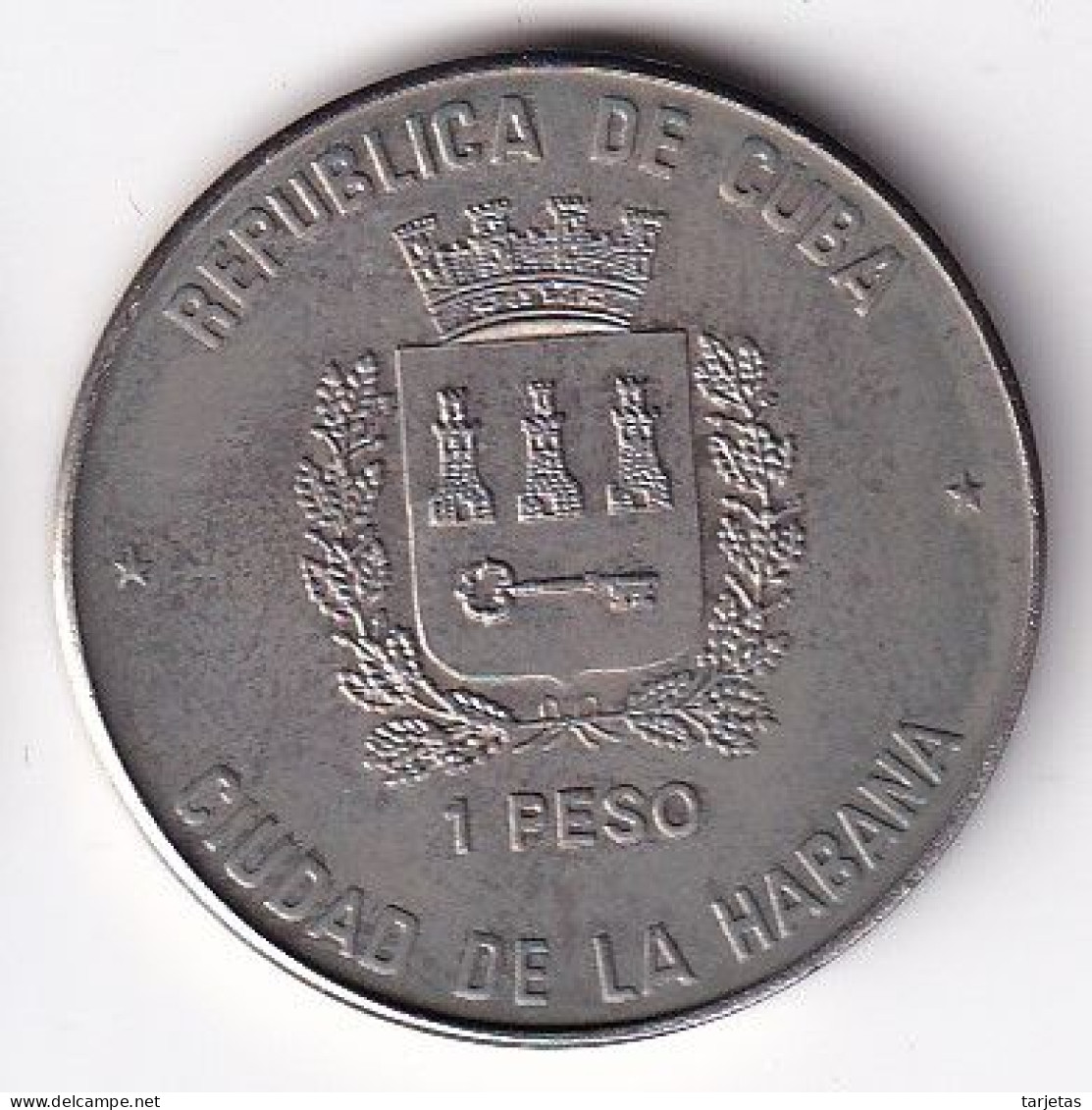 MONEDA DE CUBA DE 1 PESO DEL AÑO 1988 CAMPEONATO FUTBOL ALEMANIA 1988 (COIN) (NUEVA - UNC) - Kuba