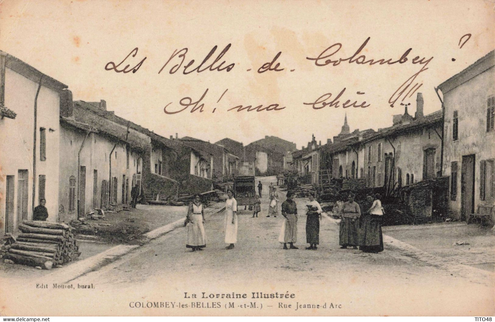 CP-EURO-France - 54 MEURTHE Et MOSELLE - COLOMBEY-les-BELLES,  Rue Jeanne D'Arc - Colombey Les Belles