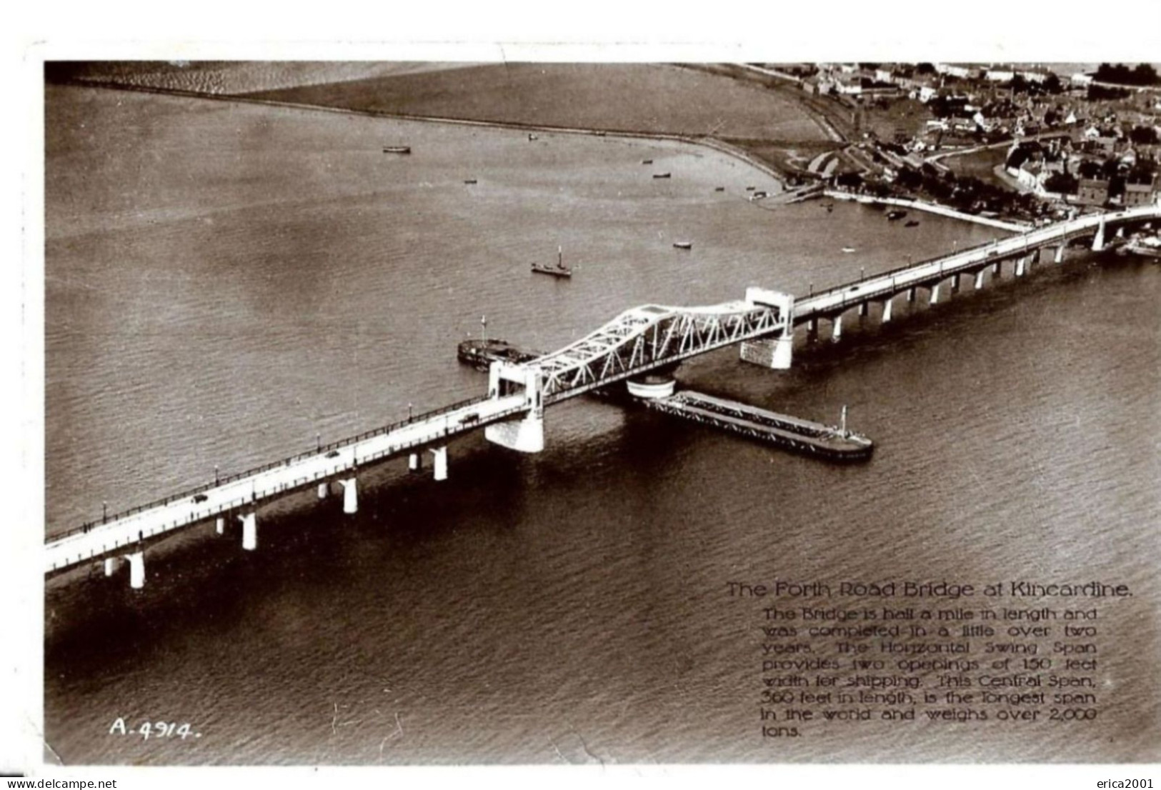 Kincardineshire. Kincardine On Forth , THE FORTH ROAD BRIDGE AT KINCARDINE. - Kincardineshire