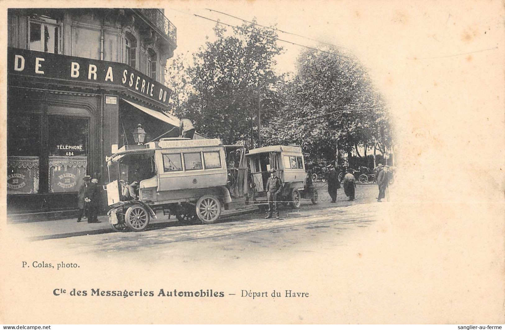 CPA 76 COMPAGNIE DES MESSAGERIES AUTOMOBILES / DEPART DU HAVRE - Autres & Non Classés