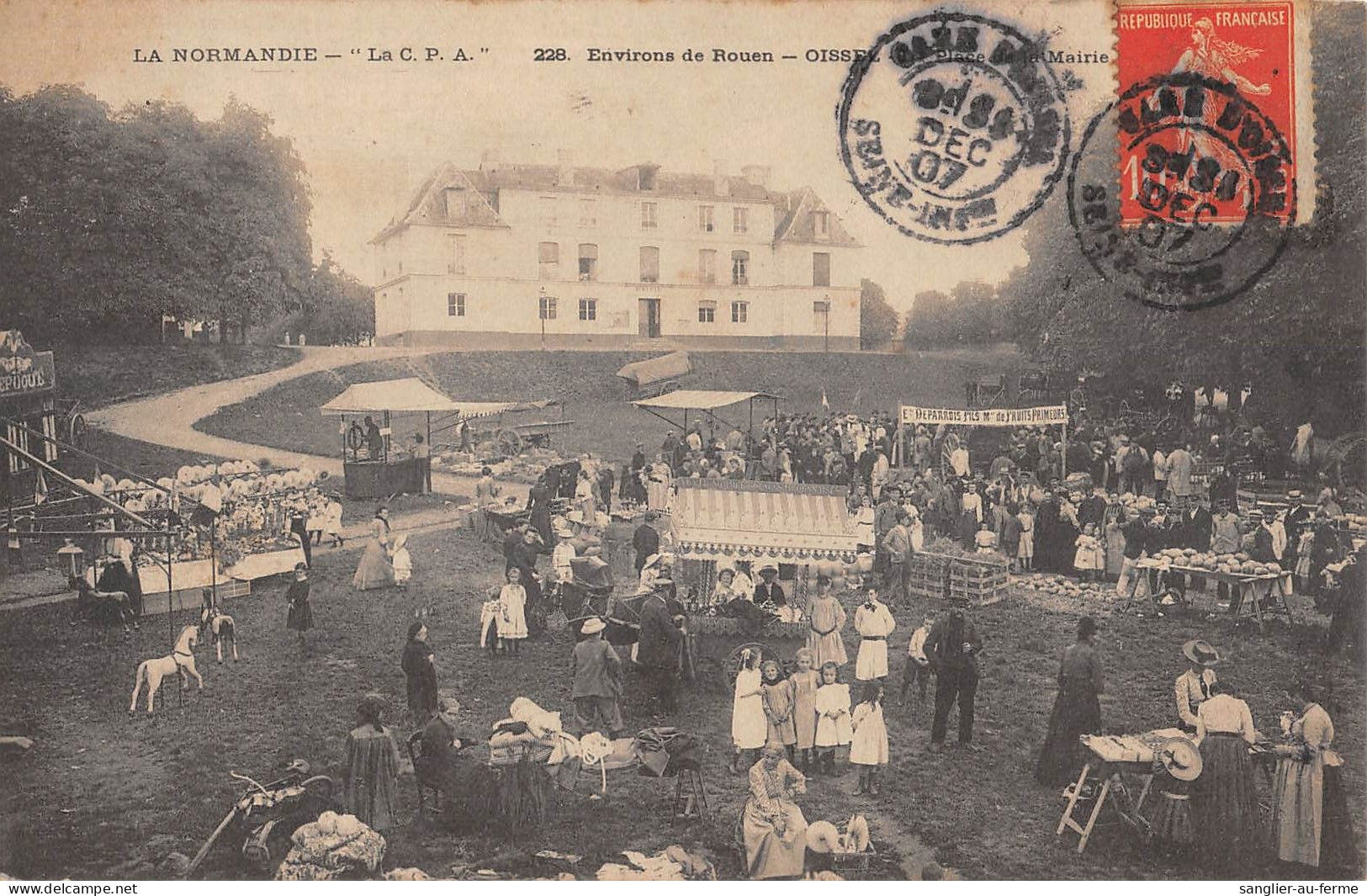 CPA 76 ENVIRONS DE ROUEN / OISSEL / PLACE DE LA MAIRIE - Autres & Non Classés