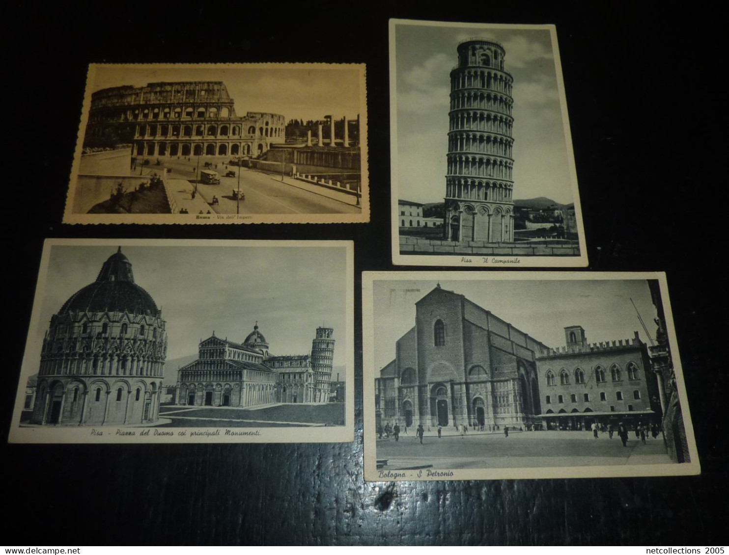 PISA 2 / ROMA / BOLOGNA - LOT DE 4 CARTES  2 CARTES AFFRANCHI ET BEAU TAMPON (D.B) - Sammlungen & Sammellose