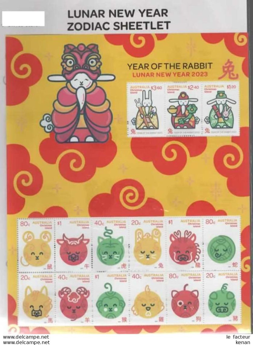 Australia Christmas Island ,2023 , Zodiac Lunar New Year Horoscope Chinois Année Du Lapin Rabbit (MNH) - Ungebraucht