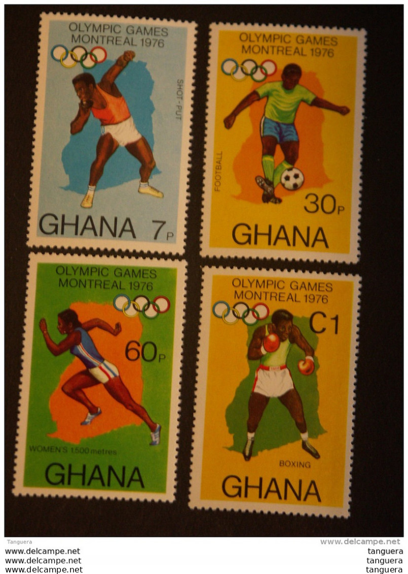 Ghana 1976 Jeux Olympiques De Montréal Dentelés 14 Yv 553-556 MH * - Ghana (1957-...)