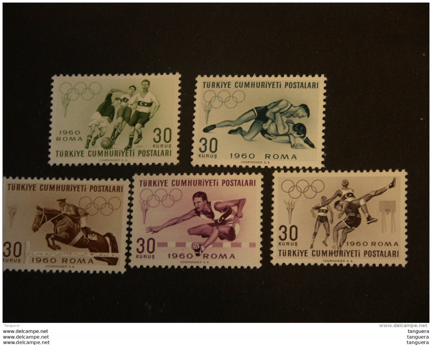 Turkije Turquie 1960 Jeux Olympiques De Rome Sports Yv 1562-1566 MH * - Unused Stamps