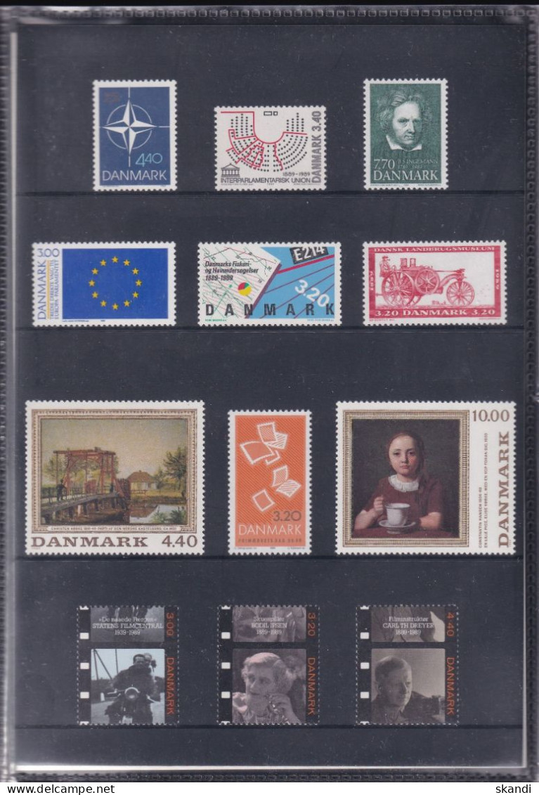 DÄNEMARK 1989 Mi-Nr. 934-962 Jahresmappe - Year Set ** MNH - Ganze Jahrgänge