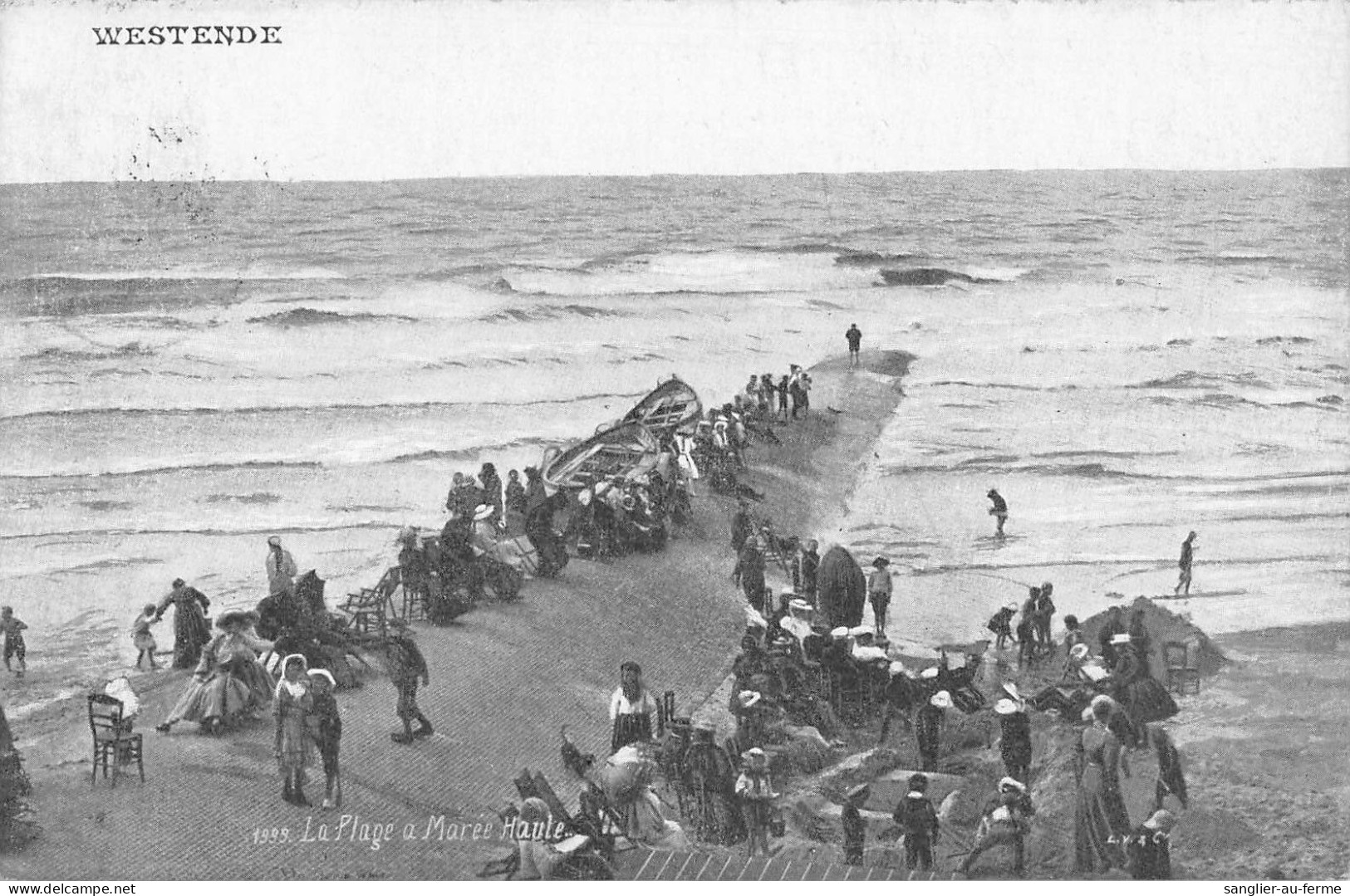 CPA BELGIQUE / WESTENDE / LA PLAGE A MAREE HAUTE / Cliché Rare - Other & Unclassified