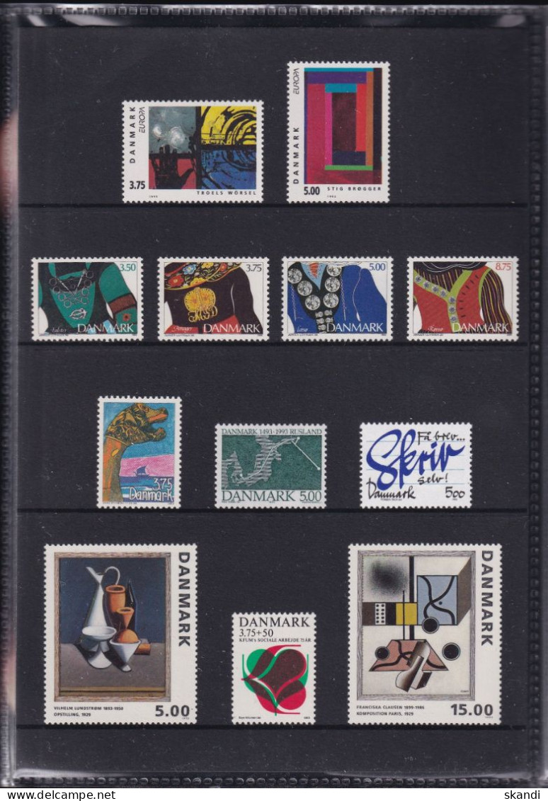 DÄNEMARK 1993 Mi-Nr. 1046-1069 Jahresmappe - Year Set ** MNH - Annate Complete