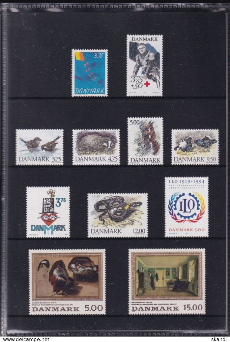 DÄNEMARK 1994 Mi-Nr. 1070-1093 Jahresmappe - Year Set ** MNH - Annate Complete