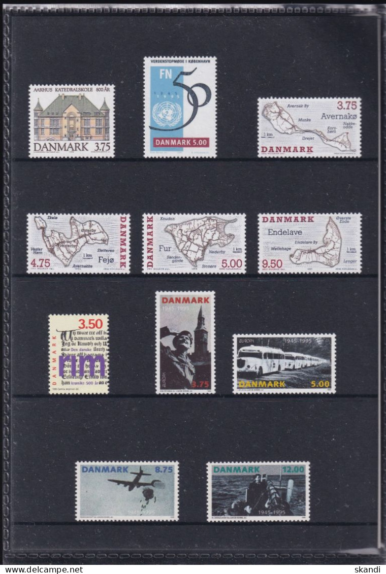 DÄNEMARK 1995 Mi-Nr. 1094-1115 Jahresmappe - Year Set ** MNH - Full Years