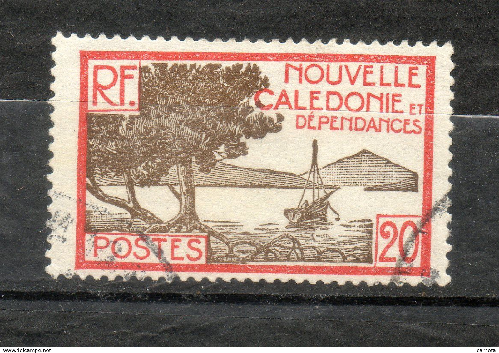 Nlle CALEDONIE N° 145  OBLITERE COTE 0.75€   BAIE BATEAUX - Used Stamps