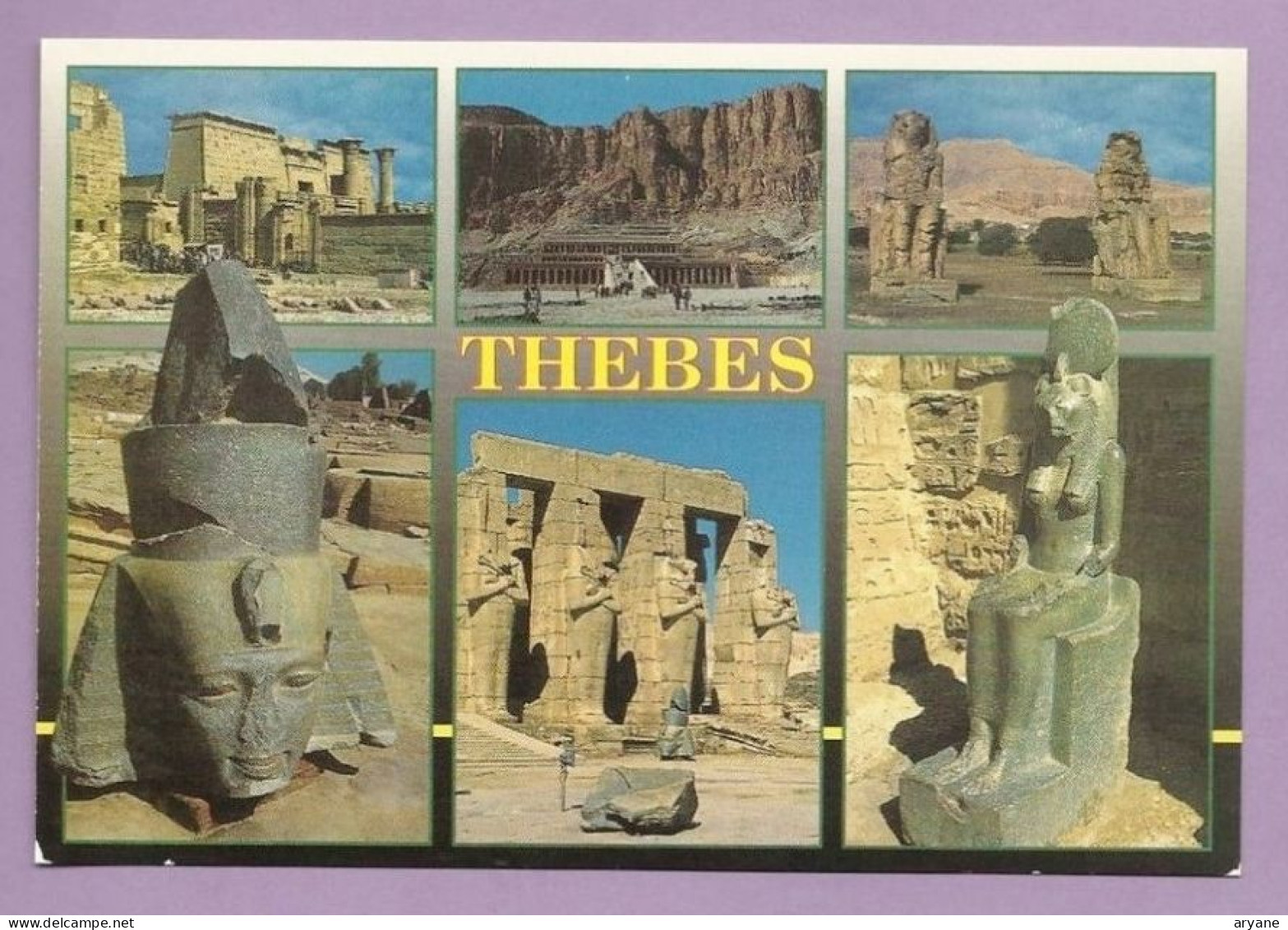 1324- CPM - EGYPTE - THEBES (LOUXOR) - Multivue : Colosse De Memnon, Palais D'Hatchepsout, Piliers Osiris - 2 - Abu Simbel Temples