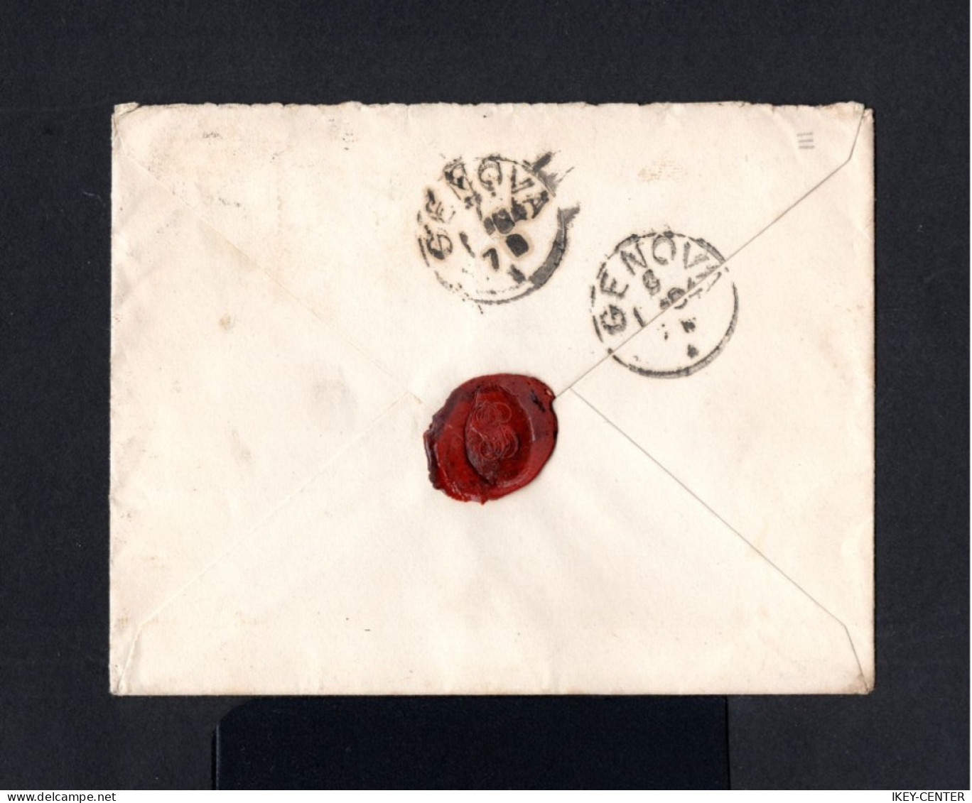 K179-PORTUGAL-OLD COVER LISBOA To GENOVA (italy) 1884.Envelope PORTUGAL.Brief - Briefe U. Dokumente