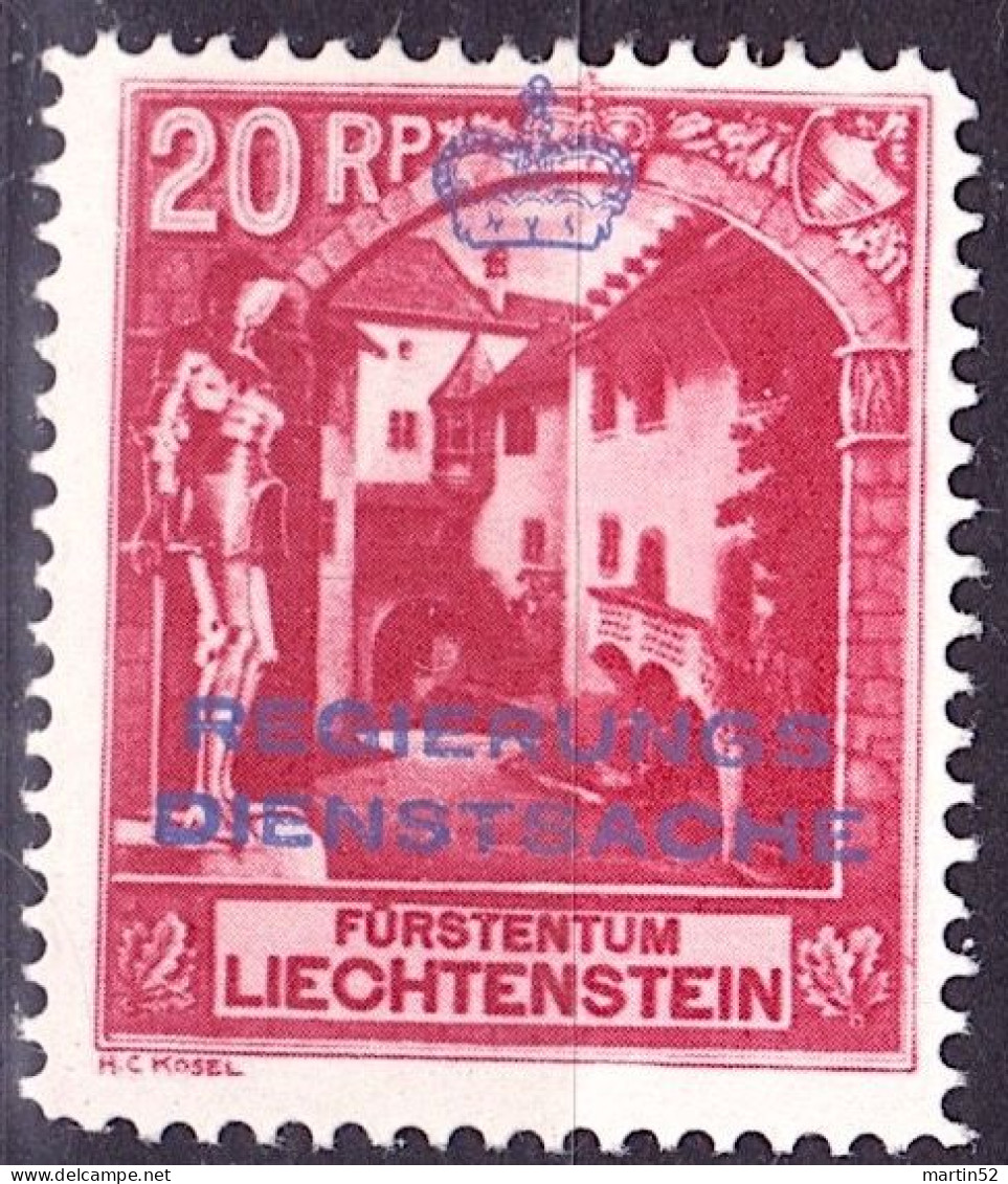 SELTEN RARE Liechtenstein 1932: DIENSTSACHE Zu+Mi 3 B = Zähnung Dentelure Perforation 11 1/2 * MLH (Zu CHF 250.00 -50%) - Official