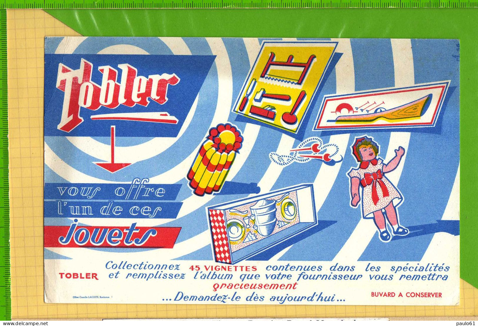 Buvard & Blotting Paper : Jouets TOBLER Enfants - Kinder