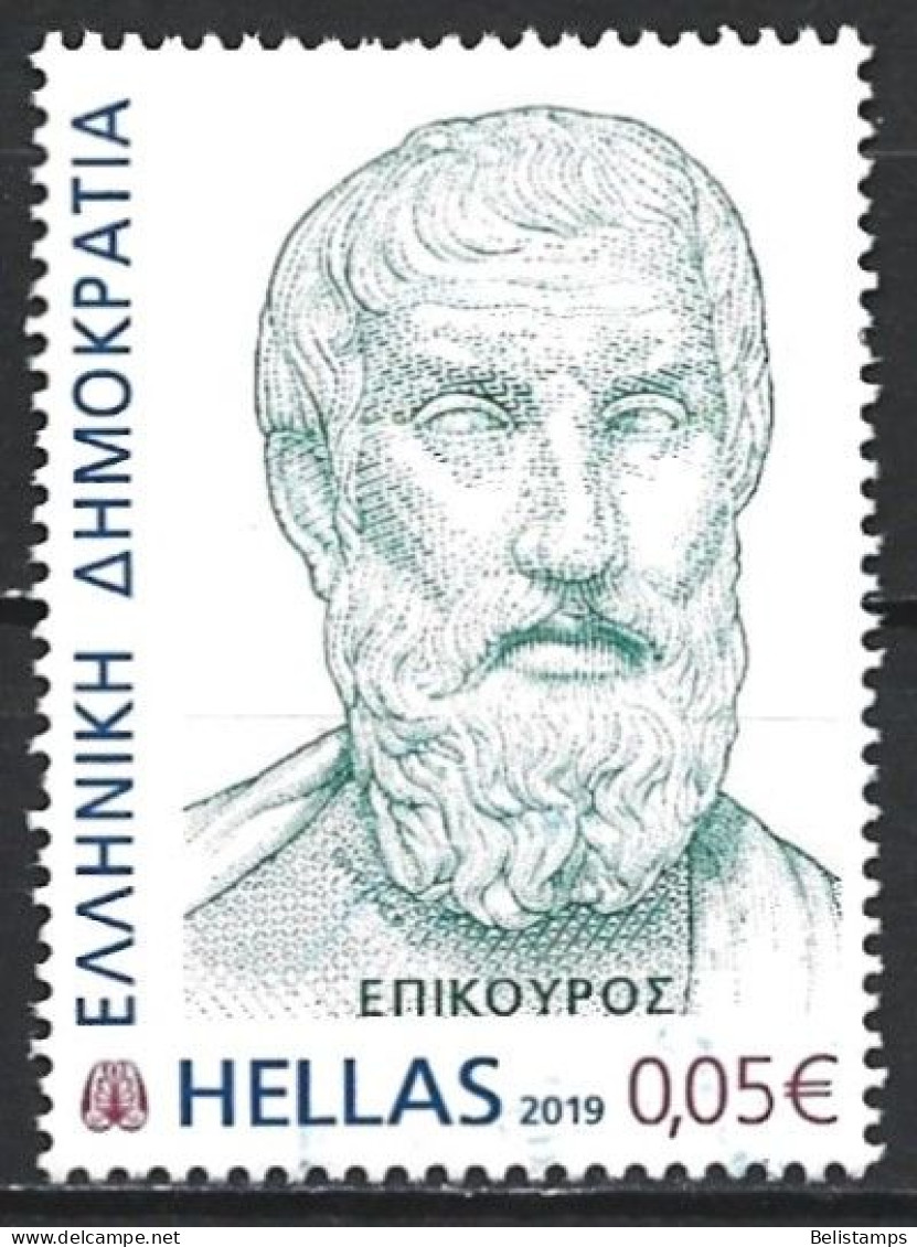 Greece 2019. Scott #2878 (U) Epicurus (341-270 B.C.), Philosopher - Gebruikt