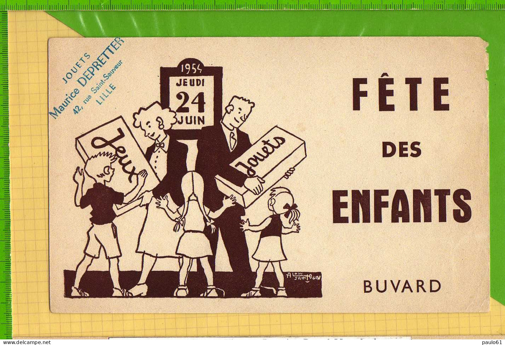 Buvard & Blotting Paper : Fete Des Enfants  Jouets LILLE - Kinderen