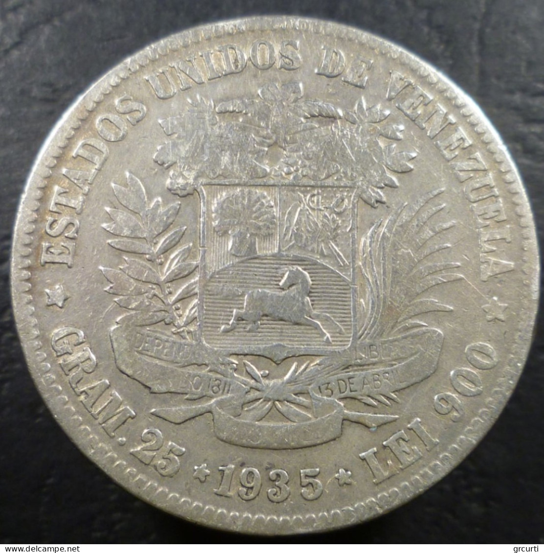 Venezuela - 5 Bolivares 1935 - Y# 24.2 - Venezuela