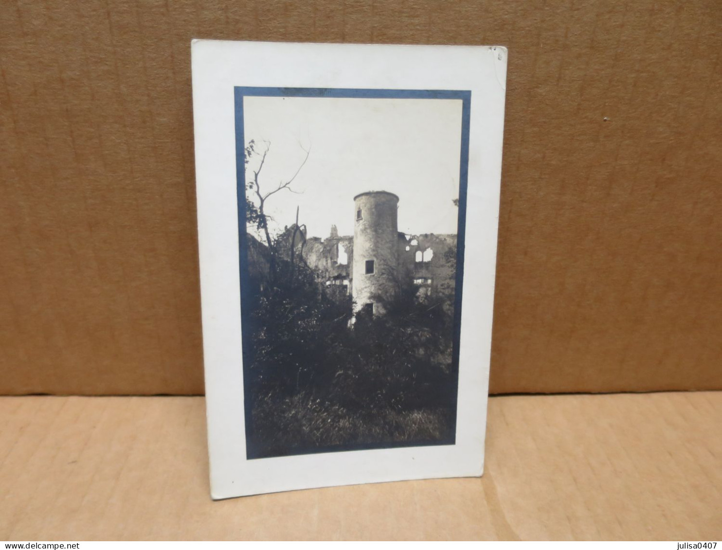 NOMENY (54) Carte Photo Guerre 1914-18 Chateau Bombardé Et Brulé - Nomeny