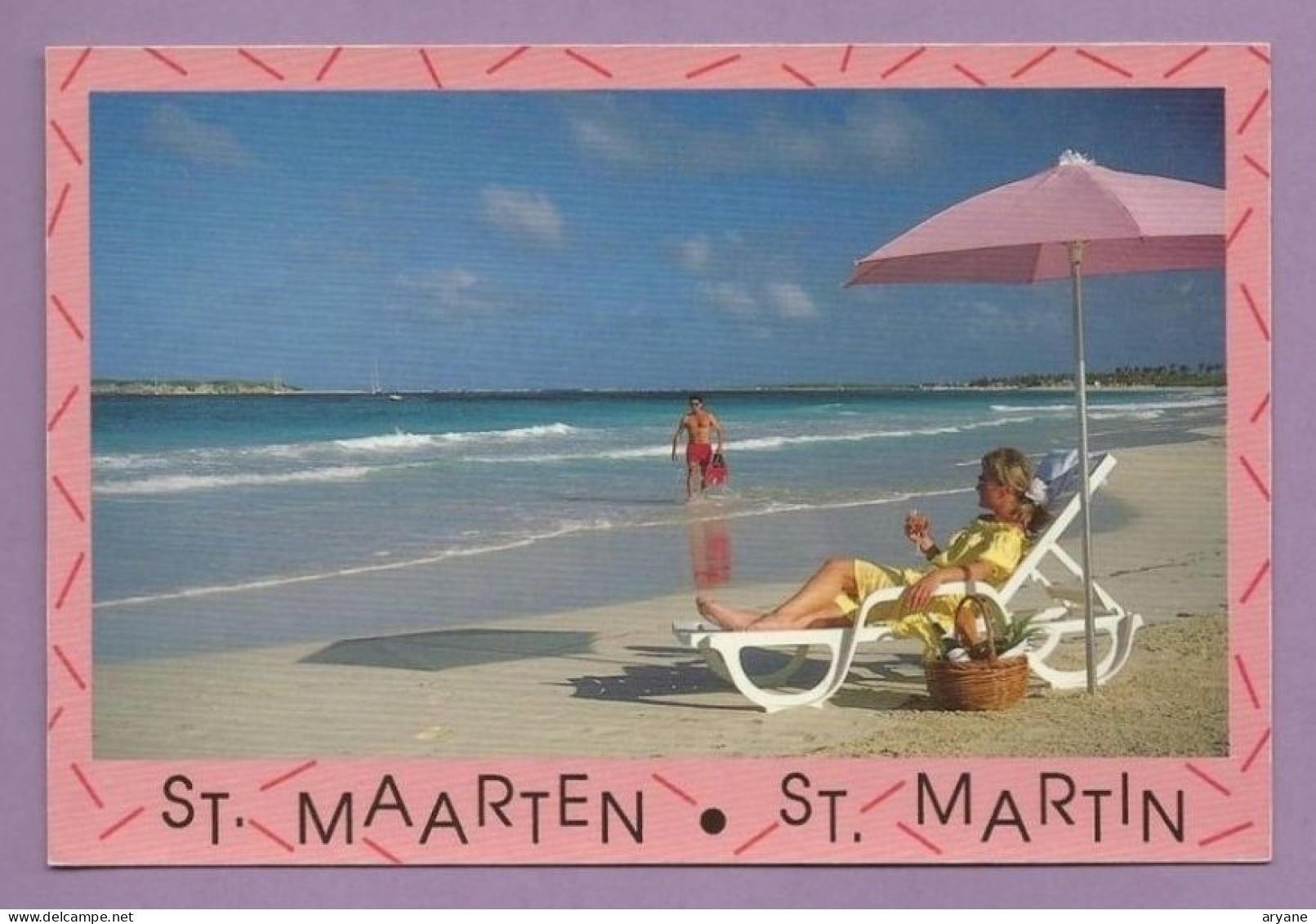1392- CPM - ANTILLES - GUADELOUPE - St MARTIN - WEST INDIES - Relaxing On ORIENT BEACH - 2 - Saint Martin