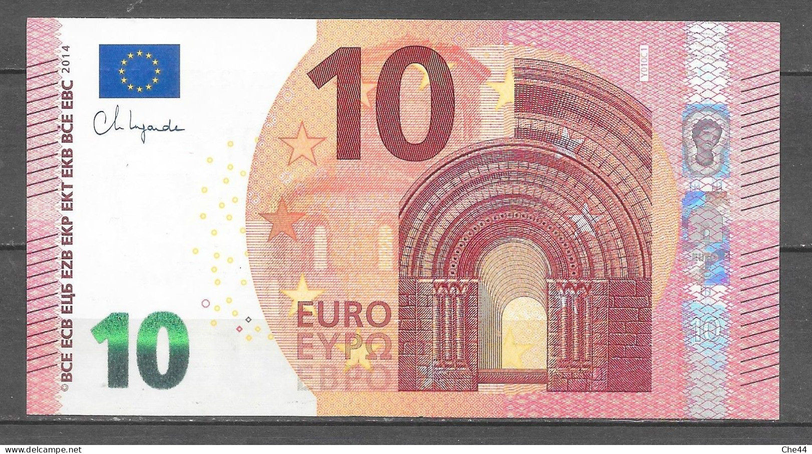 France : Billet De 10 Euros 2014 : Signature : Christine Lagarde. YA7293710573 : Y010C1. - 10 Euro