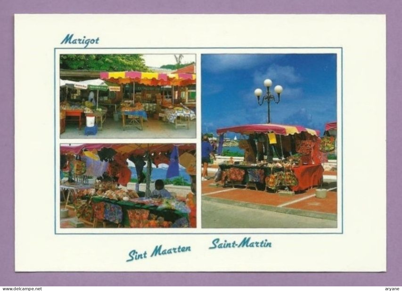 1400- CPM - ANTILLES - GUADELOUPE - SAINT MARTIN - WEST INDIES - Multivue : Le Marché De MARIGOT -2 - Saint Martin