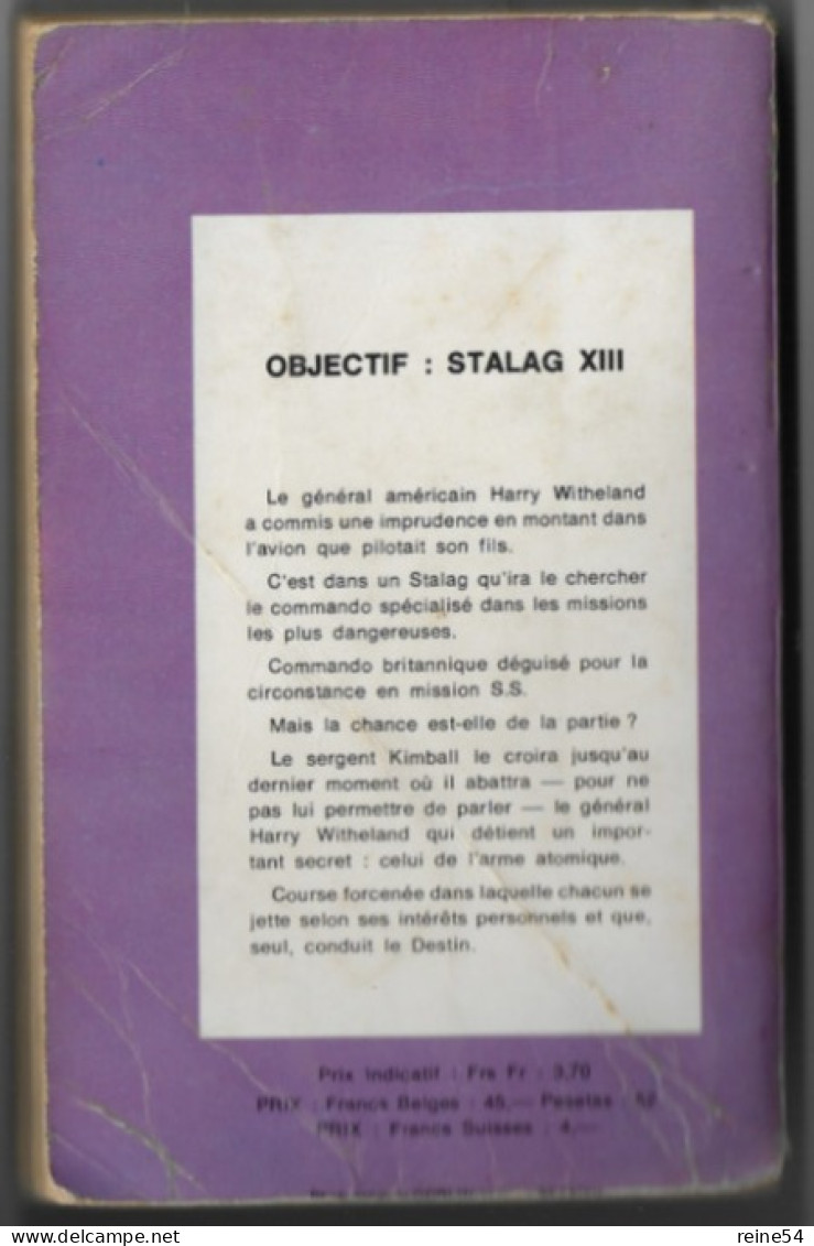 GERFAUT Objectif Stalag XIII ... Il Ne Parlera Pas...1970 Roman De Guerre Heinz Wirrmann N° 148 - Azione