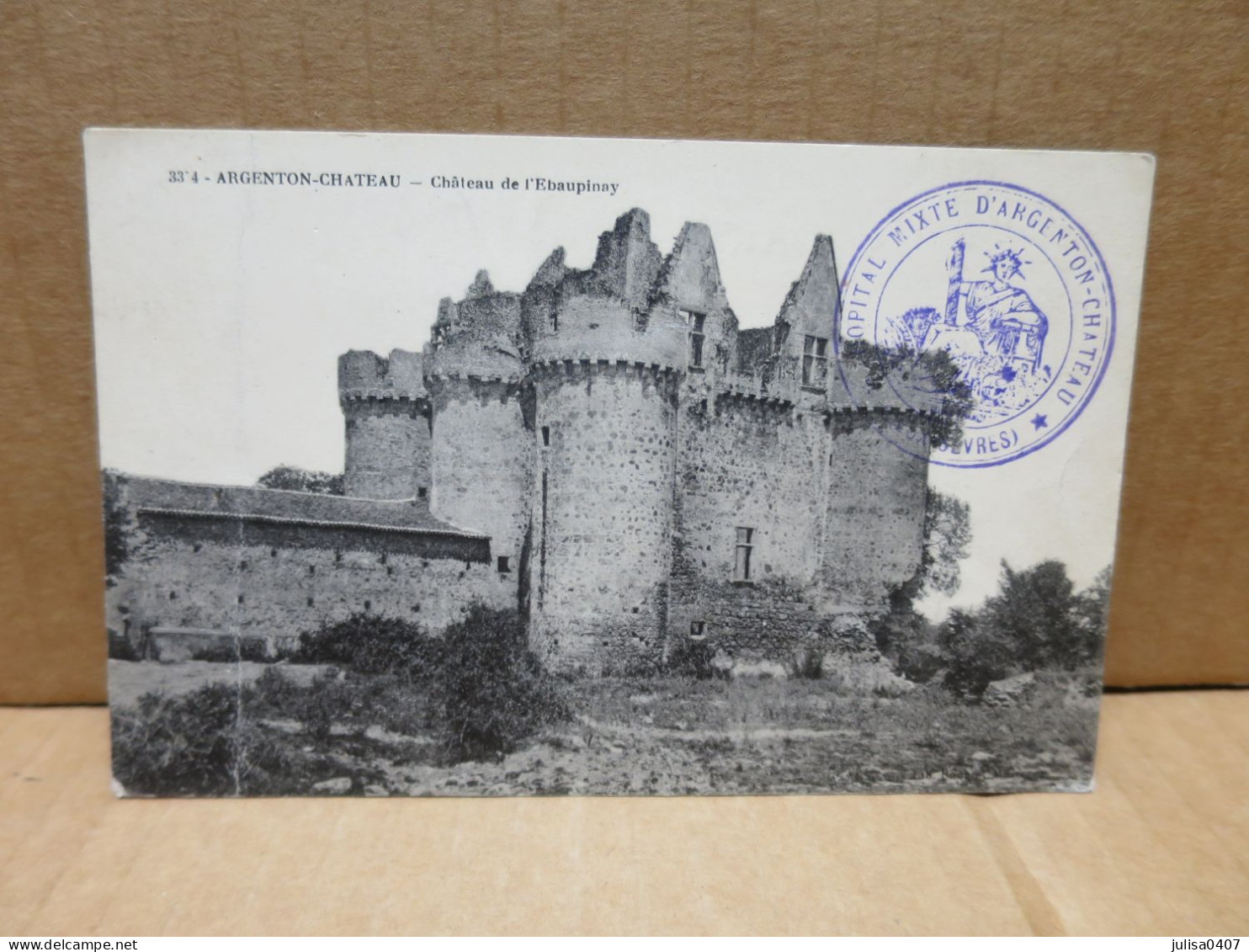 ARGENTON CHATEAU (79) Cachet Militaire Guerre 1914-18 Hopital Mixte - Argenton Chateau