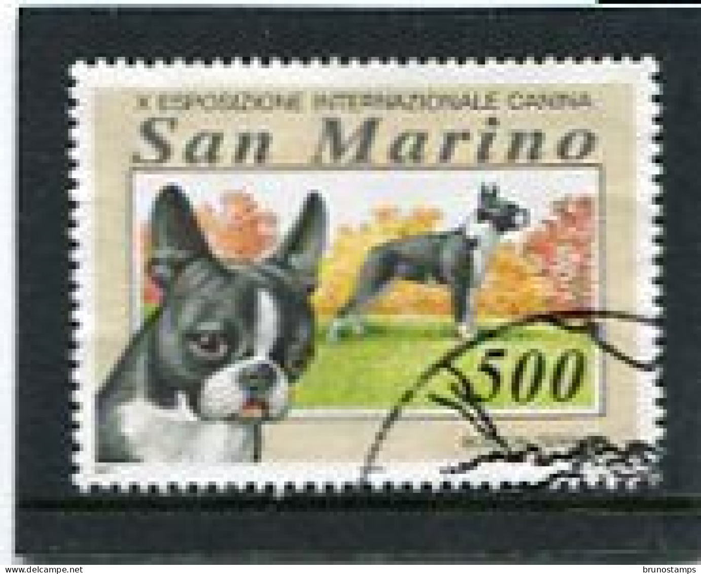 SAN MARINO - 1994   500 L   BOSTON TERRIER  FINE USED - Usados